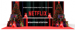 Netflix Wrapping Station at Mall of America in Minneapolis from Dec. 8 - Dec. 10