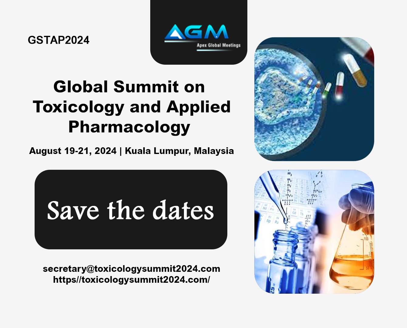 Global Summit on Toxicology and Applied Pharmacology GSTAP2024, Kuala Lumpur, Malaysia