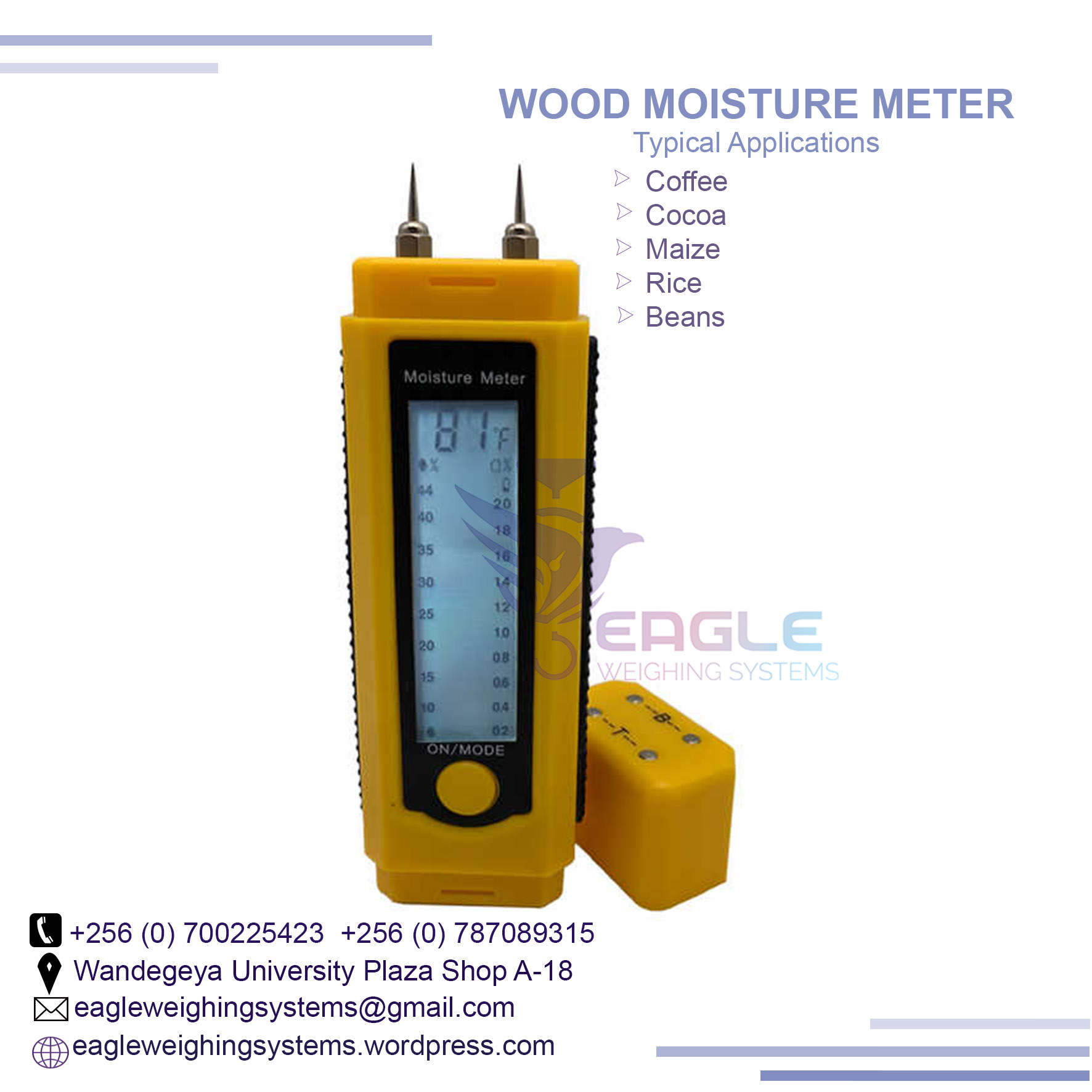 2 pins wood and grain moisture meters in Uganda, Kampala Central Division, Central, Uganda