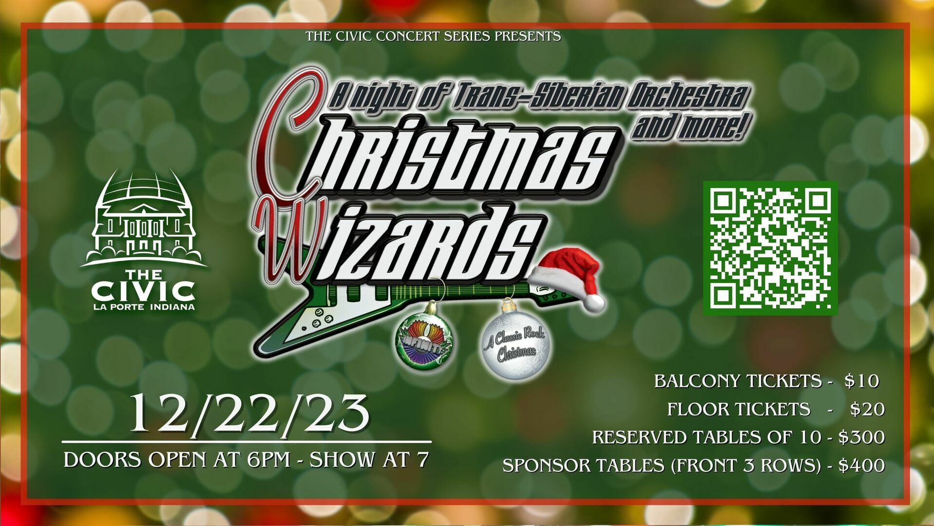 CHRISTMAS WIZARDS(A TRANS SIBERIAN ORCHESTRA TRIBUTE and MORE), La Porte, Indiana, United States