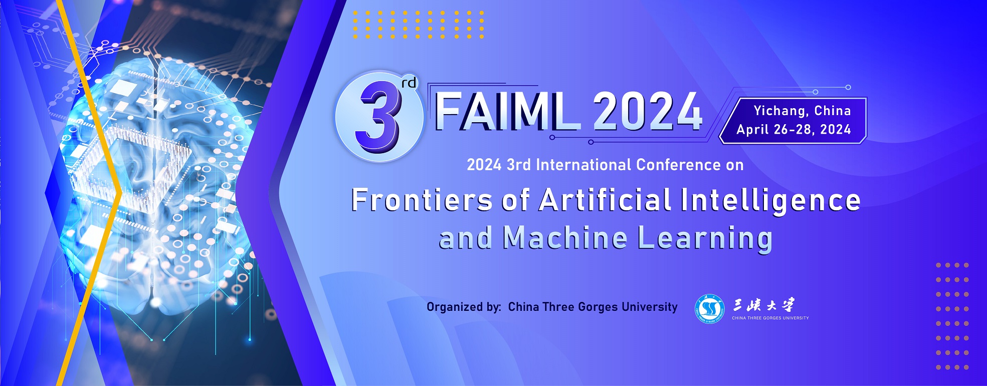 2024 3rd International Conference on Frontiers of Artificial Intelligence and Machine Learning (FAIML 2024), Yichang, Hubei, China