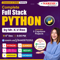 Full Stack Python by Mr.K V Rao in NareshIT - 91-8179191999