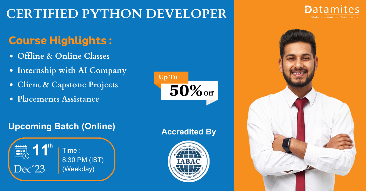 Certified Python Developer Training In Chennai, Online Event