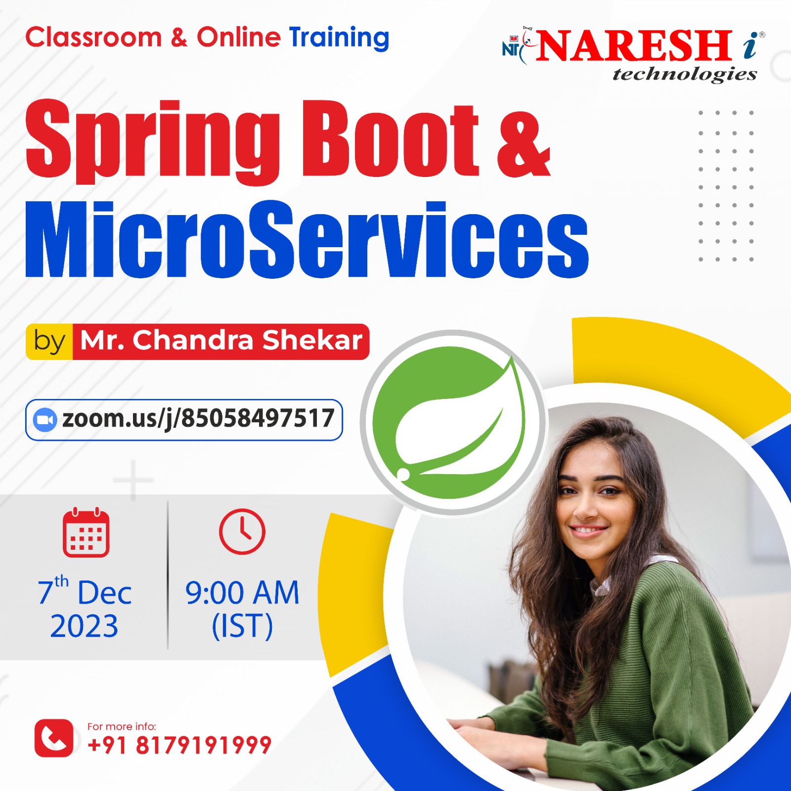 Spring Boot & MicroServices by Mr. Chandra Shekar | NareshIT, Online Event