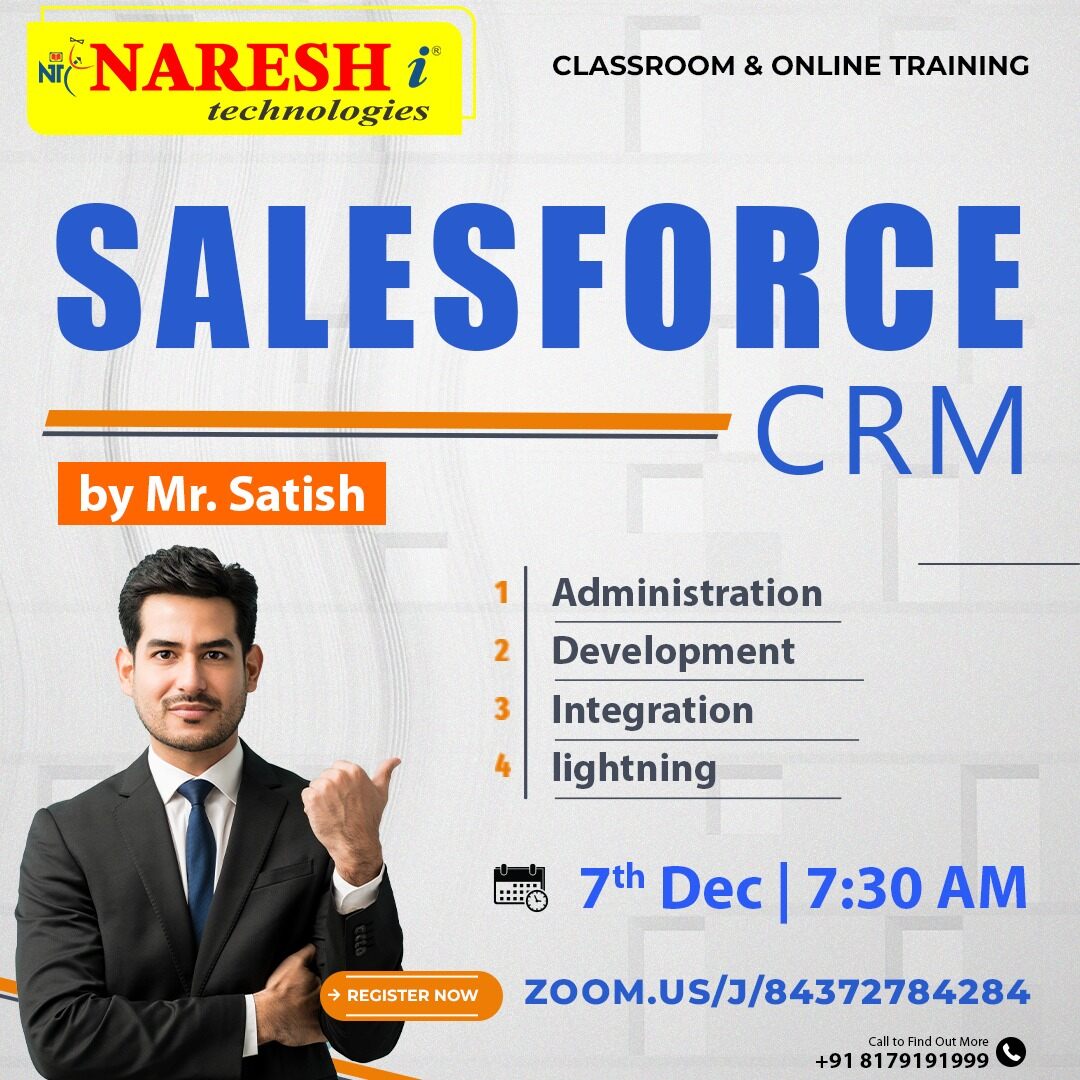Salesforce CRM by Mr. Satish  | NareshIT, Online Event
