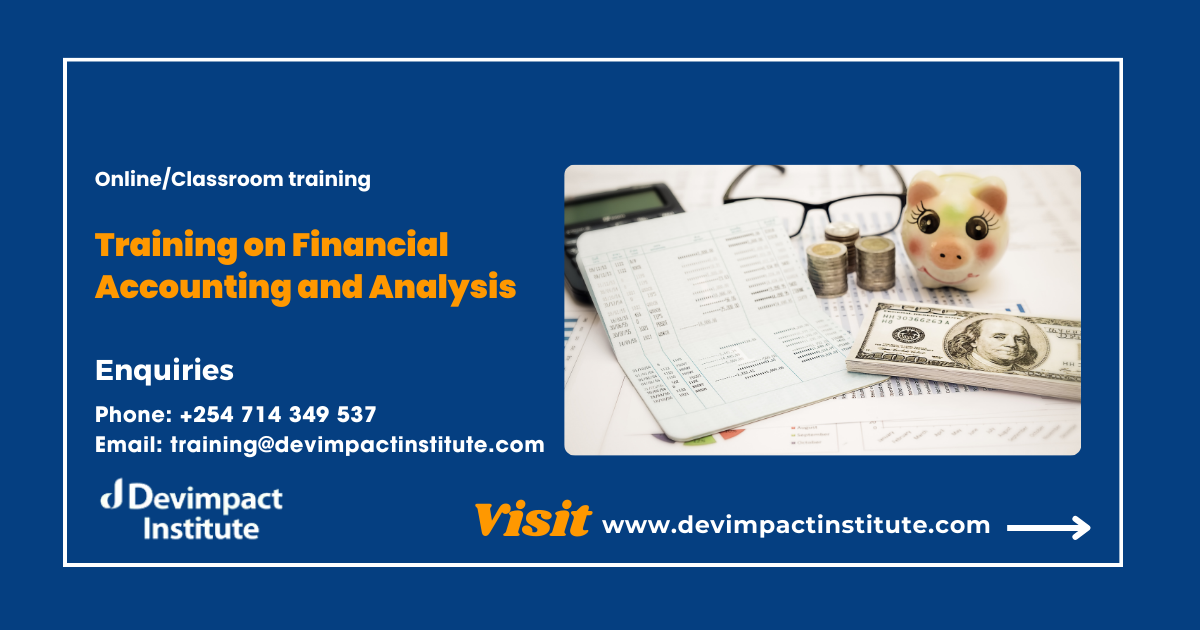 Training on Financial Accounting and Analysis, Devimpact Institute, Nairobi, Kenya