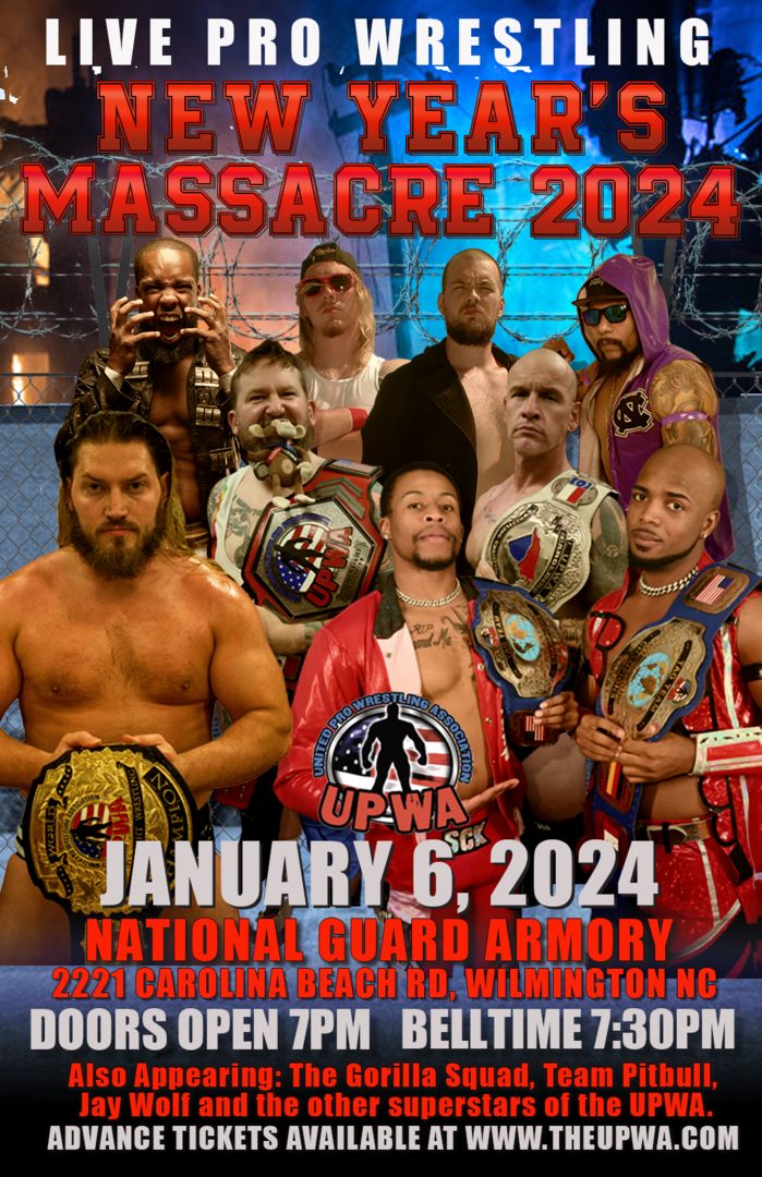 UPWA presents New Years Massacre 2024, Wilmington, North Carolina, United States