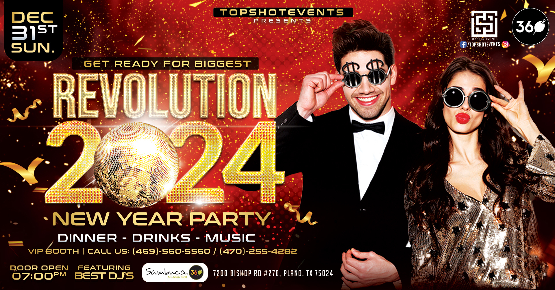 REVOLUTION 2024 #1 NEW YEAR PARTY, Plano, Texas, United States