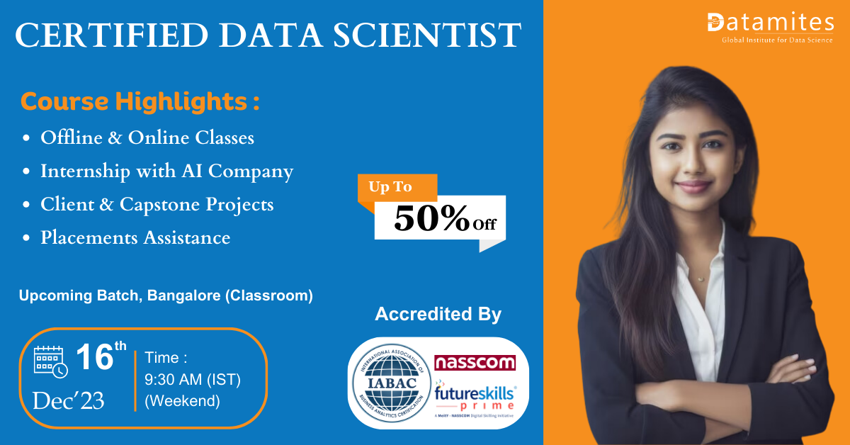 Certified Data Scientist Course in Bangalore, Online Event