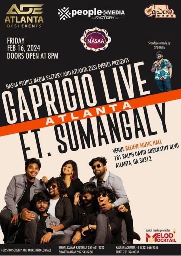 Band Capricio Live Atlanta (Age 21+), Atlanta, Georgia, United States