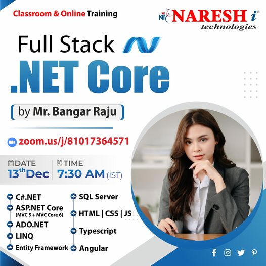 Best Full Stack .NET Online Course - Naresh IT, Online Event