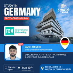 Study in Germany - Spot Admission Day | Meet FOM International University | Edugo Abroad