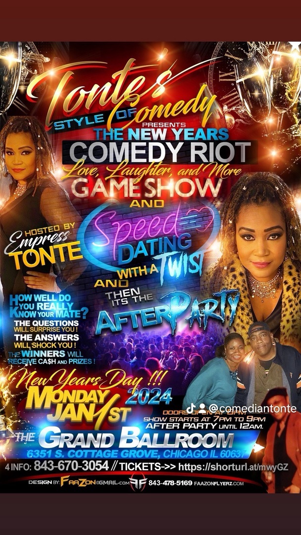 Tonte's New Year Comedy Riot: And Cash Giveaways!, Chicago, Illinois, United States