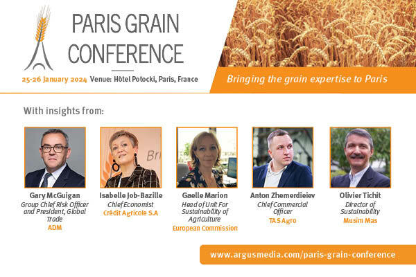 Argus Agritel Paris Grain Conference | 25 - 26 January 2024 | Hotel Potocki, Paris, France., Paris, France