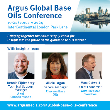 Argus Global Base Oils Conference | 19 - 21 February 2024 | Central London, UK., London, England, United Kingdom