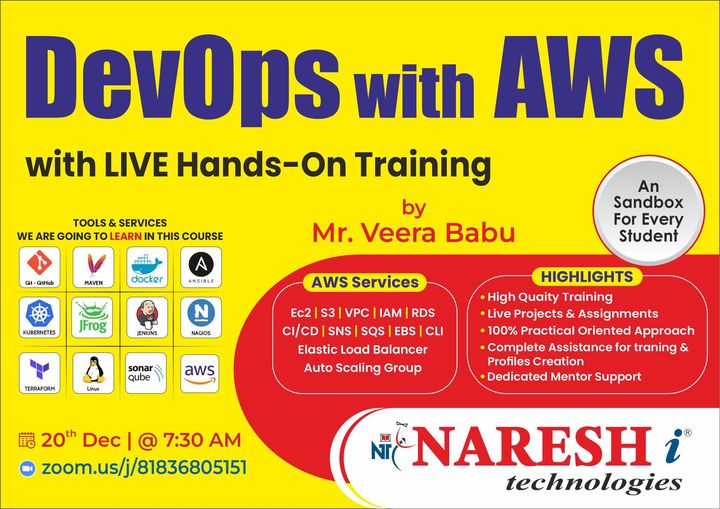 Best Devops With AWS Online Course - Naresh IT, Online Event