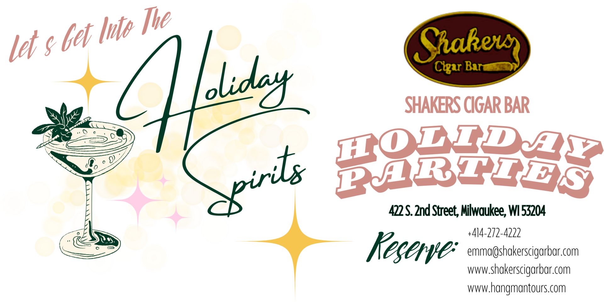 Corporate Events and Private Holiday Parties at Shakers, Milwaukee, Wisconsin, United States