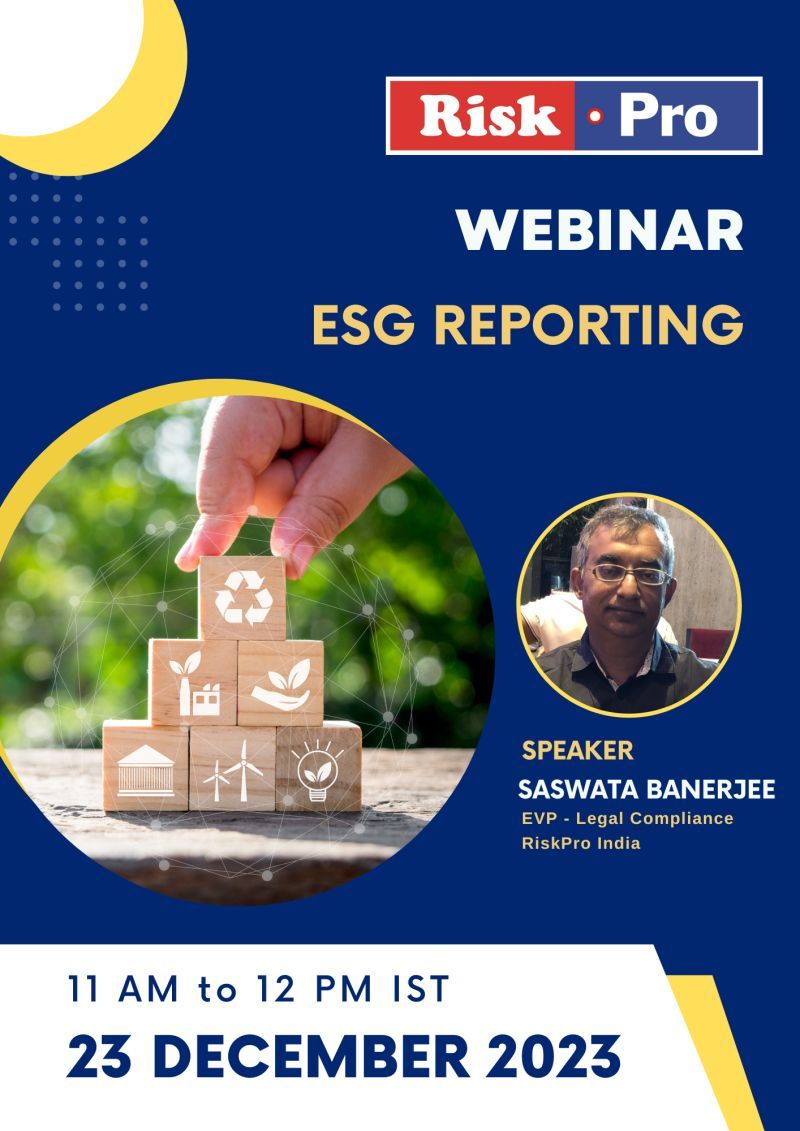Webinar on ESG Requirements & it's Scope for Indian Companies, Online Event