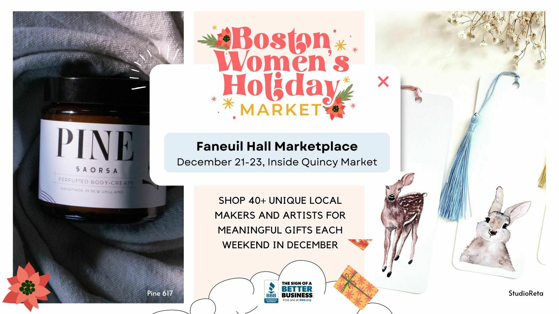 Boston Women's Holiday Market at Faneuil Hall, Boston, Massachusetts, United States