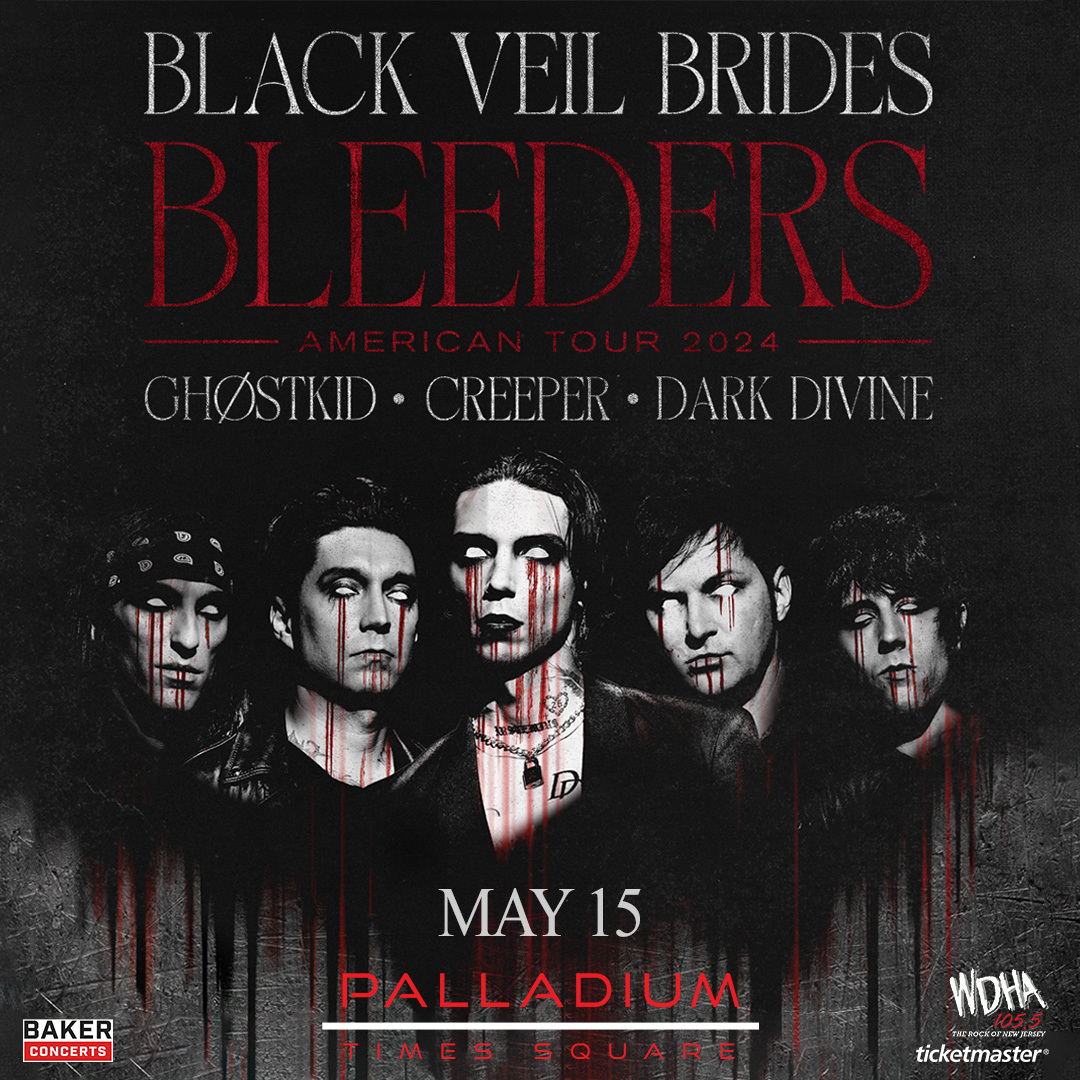 Black Veil Brides in NYC on May 15 at Palladium Times Square on the Bleeders Tour 2024, New York, United States