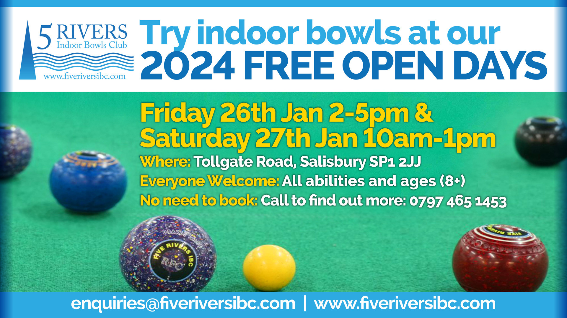 Five Rivers Indoor Bowling Club Open Day, Salisbury, England, United Kingdom