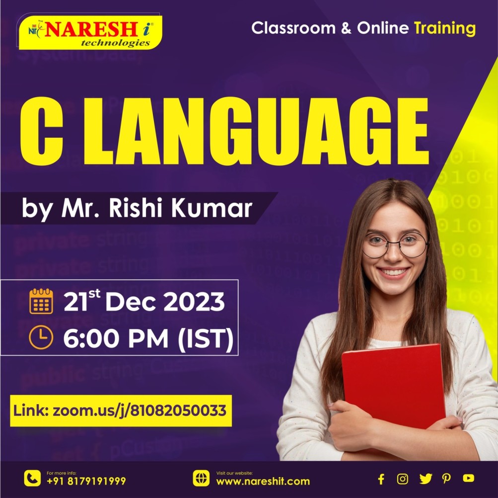 C Language Course In Hyderabad | NareshIT, Online Event