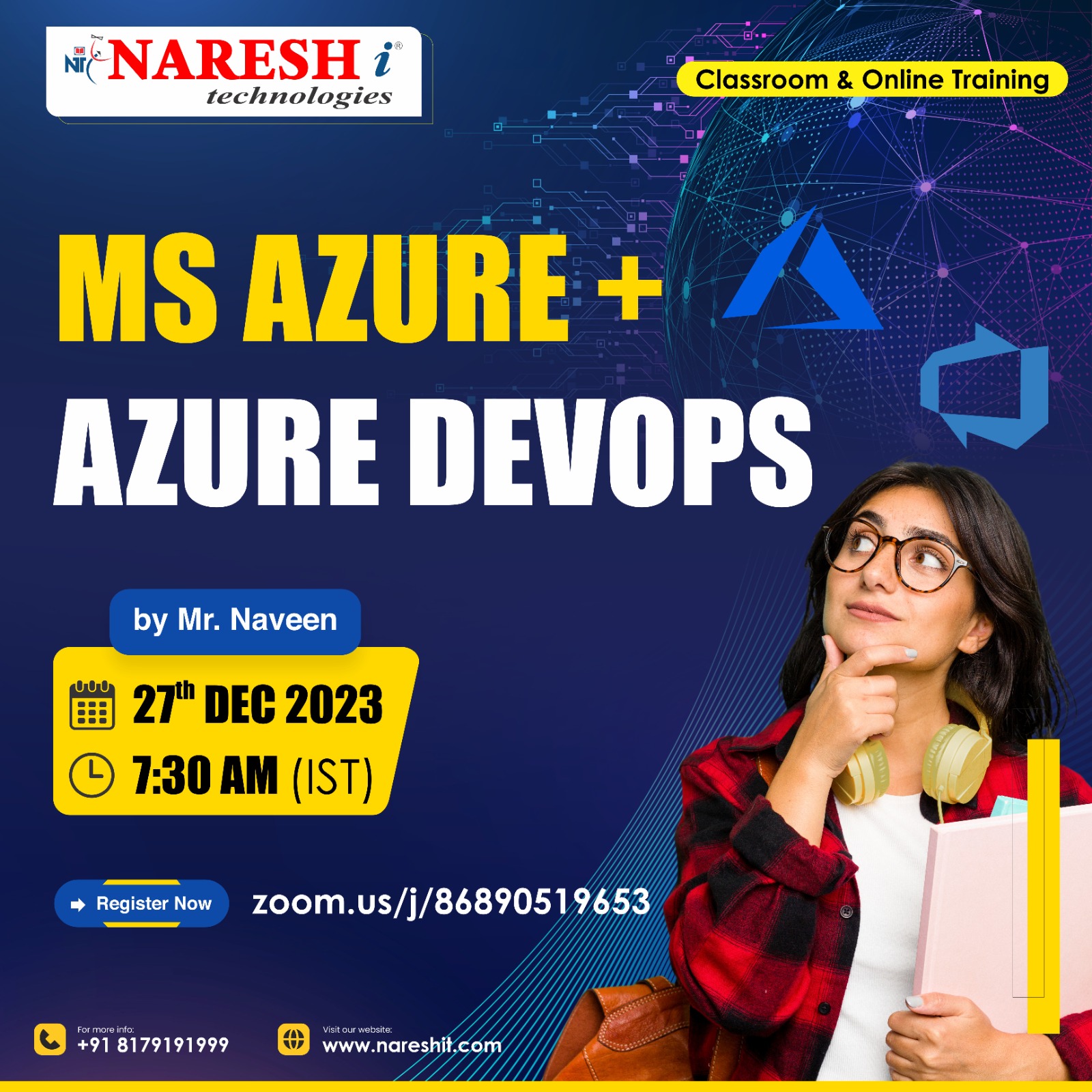 Ms Azure + DevOps by Mr.Naveen Online Training in NareshIT, Online Event