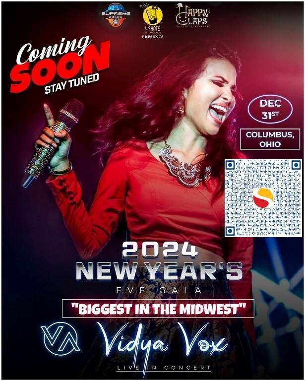 2024 New Year's Eve Gala - Vidya Vox Live Concert, Plain City, Ohio, United States