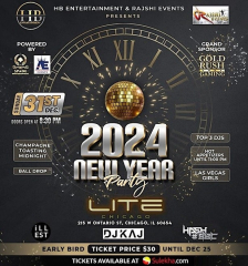 New Year's Eve Bollywood Ball Drop 2024 LITE CHICAGO