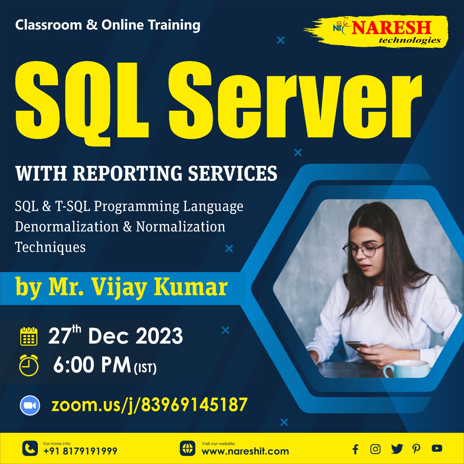Best SQL Server Course In Hyderabad  NareshIT, Online Event
