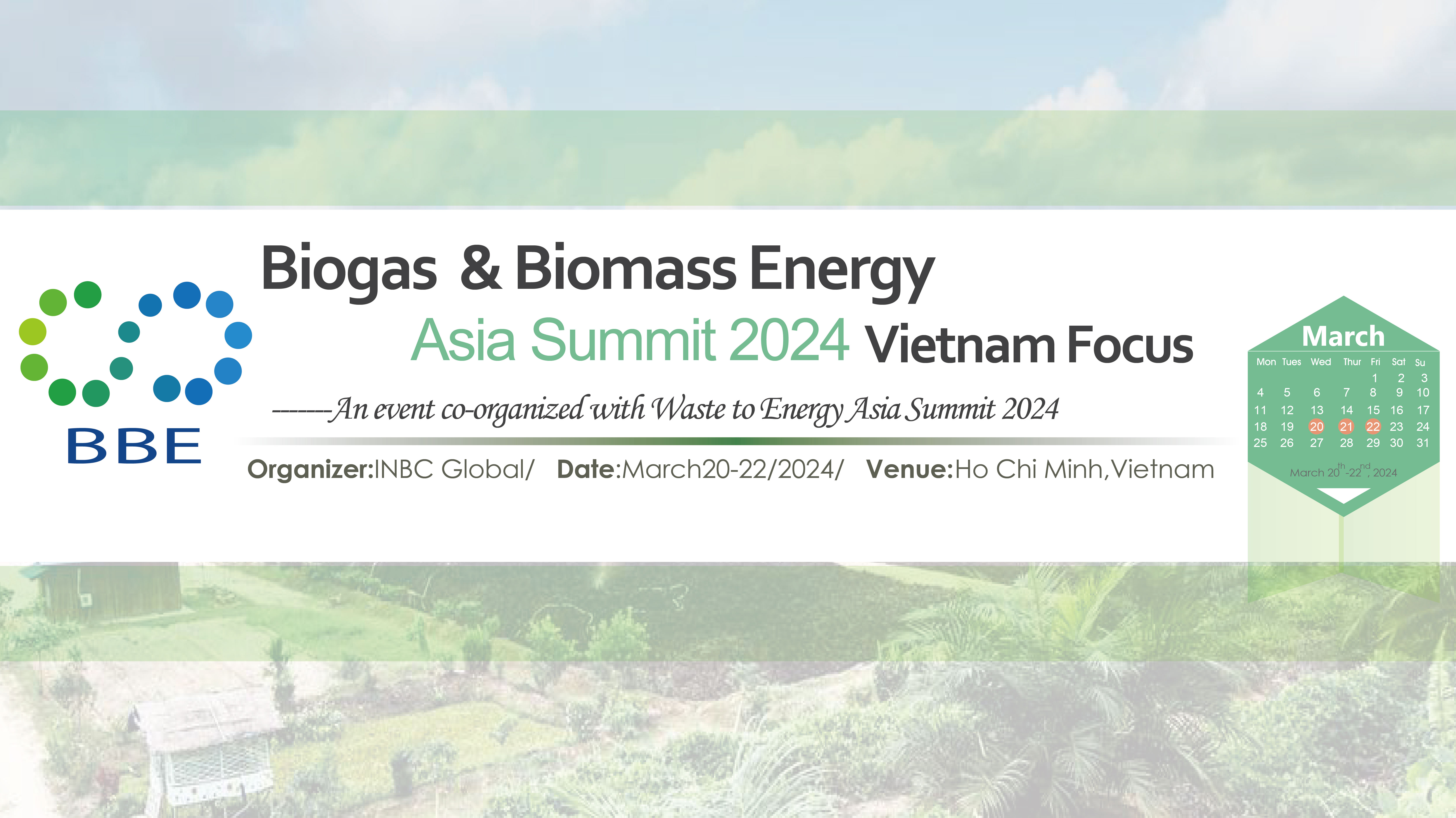 Biogas & Biomass Energy Asia Summit 2024 Vietnam Focus, Ho Chi Minh City, Ho Chi Minh, Vietnam