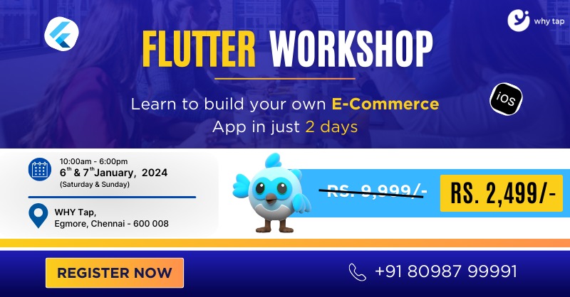 Learn App development in Just 2 days with Our Flutter Workshop, Chennai, Tamil Nadu, India