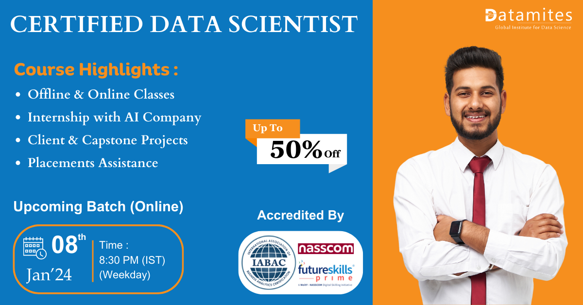 Certified Data Scientist Training in Hyderabad, Online Event