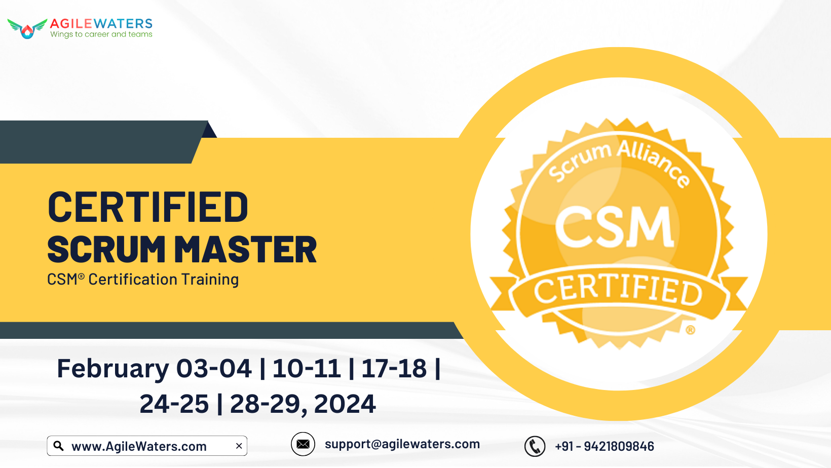 ScrumMaster® (CSM®) Certification Training, Online Event
