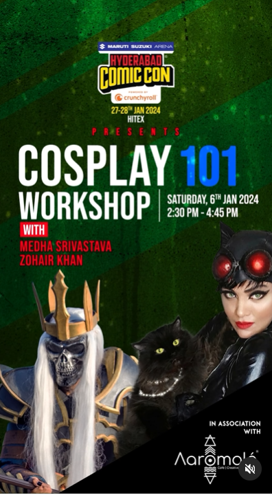 Get Ready to Transform: Medha Srivastava along with Hyderabad’s very own cosplayer Zohair Khan to Lead  Comic Con's Exclusive Cosplay Workshop., Hyderabad, Telangana, India