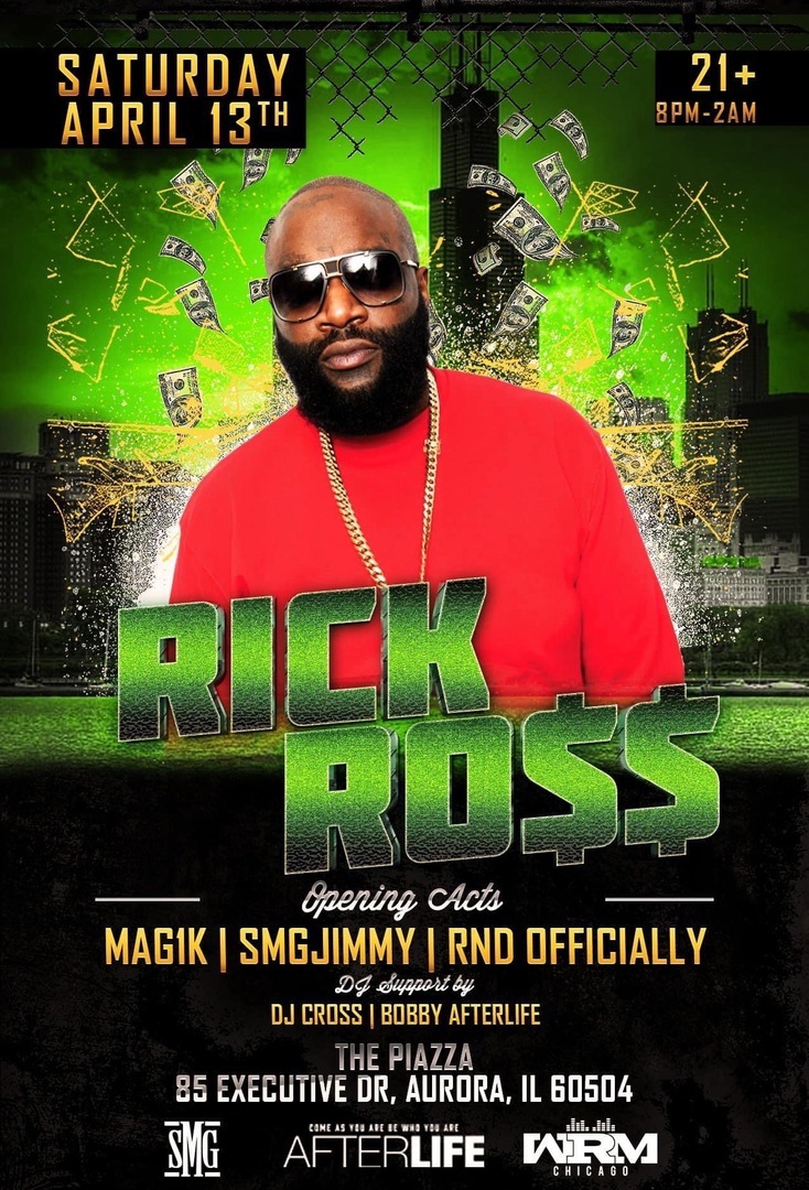 Rick Ross at The Piazza, Aurora, Illinois, United States