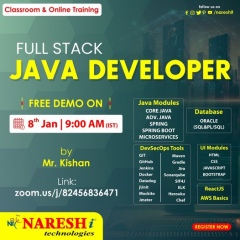 Free Demo on Full Stack Java Developer - Naresh IT