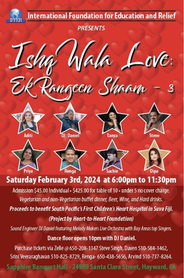 Ishq Wala Love-Valentines Charity Ball Benefiting Heart to Heart Foundation, Humboldt, California, United States