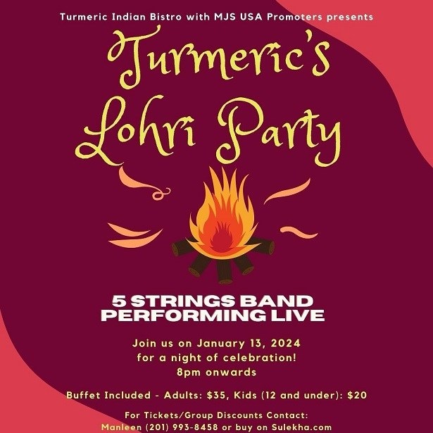 Turmeric’s Lohri Party, Hudson, New Jersey, United States