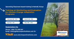 Training on Monitoring and Evaluation for Climate Change Adaptation Programs