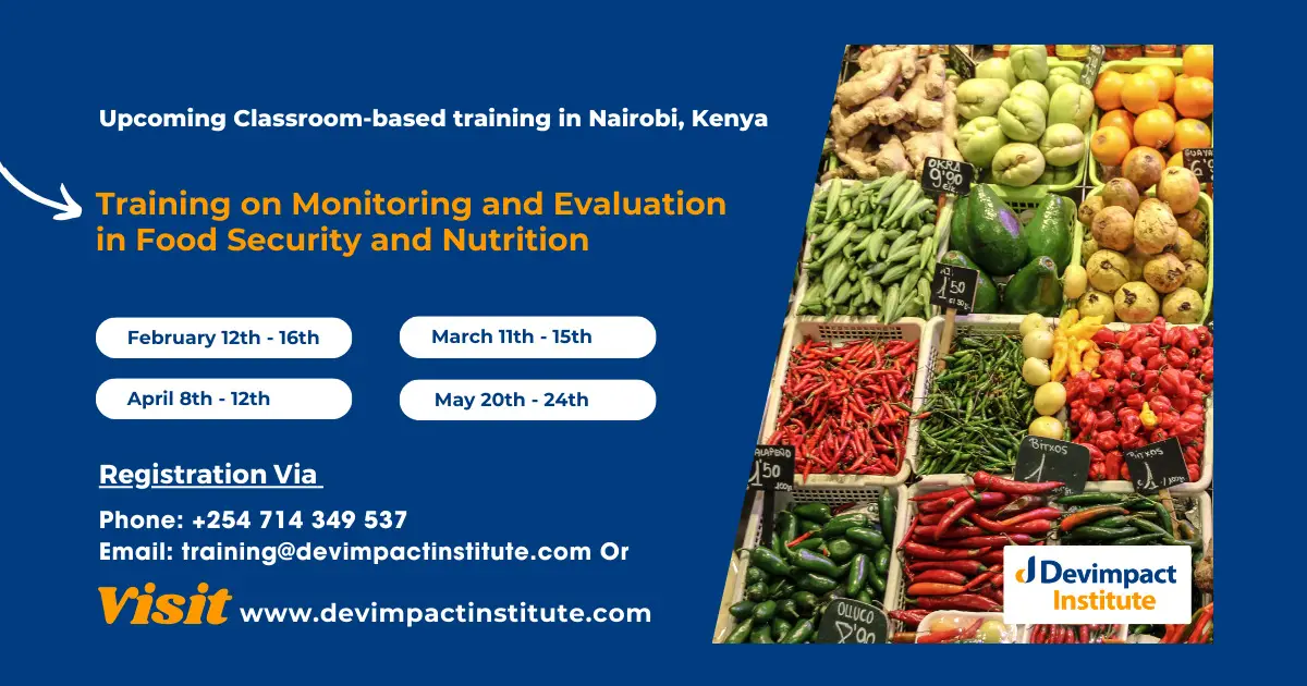 Training on Monitoring and Evaluation in Governance, Devimpact Institute, Nairobi, Kenya
