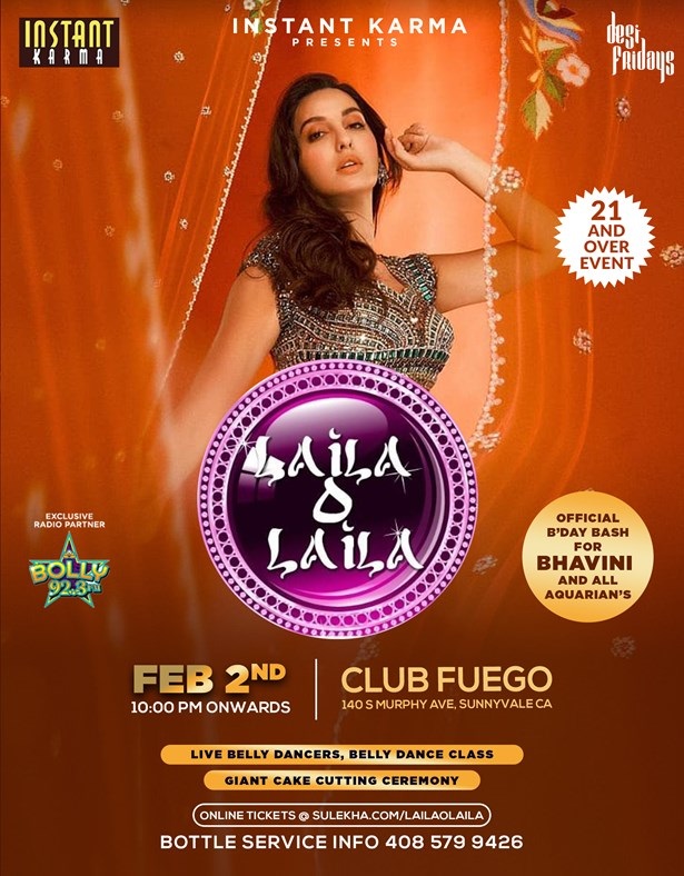 Laila O Laila !!! Bollywood Arabian Nights Featuring Bay Areas Top DJs, Sunnyvale, California, United States