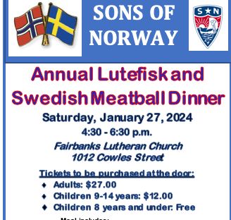 Sons of Norway Lutefisk and Meatball Dinner, Fairbanks, Alaska, United States