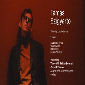 Tamas Szigyarto neo-romantic piano recital at Lauderdale House, Highgate, London, England, United Kingdom
