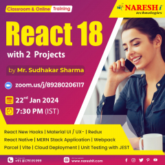 Learn Best React 18 ONline Course Training in Hyderabad - NareshIT