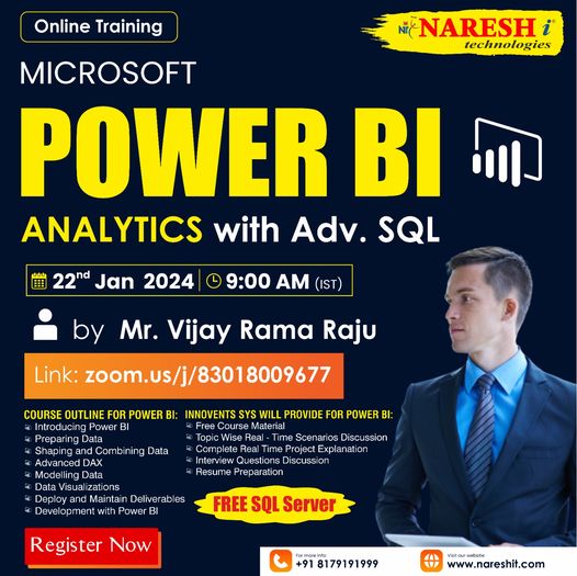 Learn Best Power BI Online Training in NareshIT, Online Event