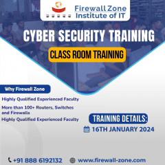 Cyber Security Training In Hyderabad Starts on 16th January 2024 at Firewall-zone Institute of IT