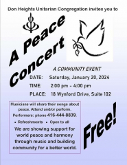 Free Peace Concert - Complimentary Refreshments