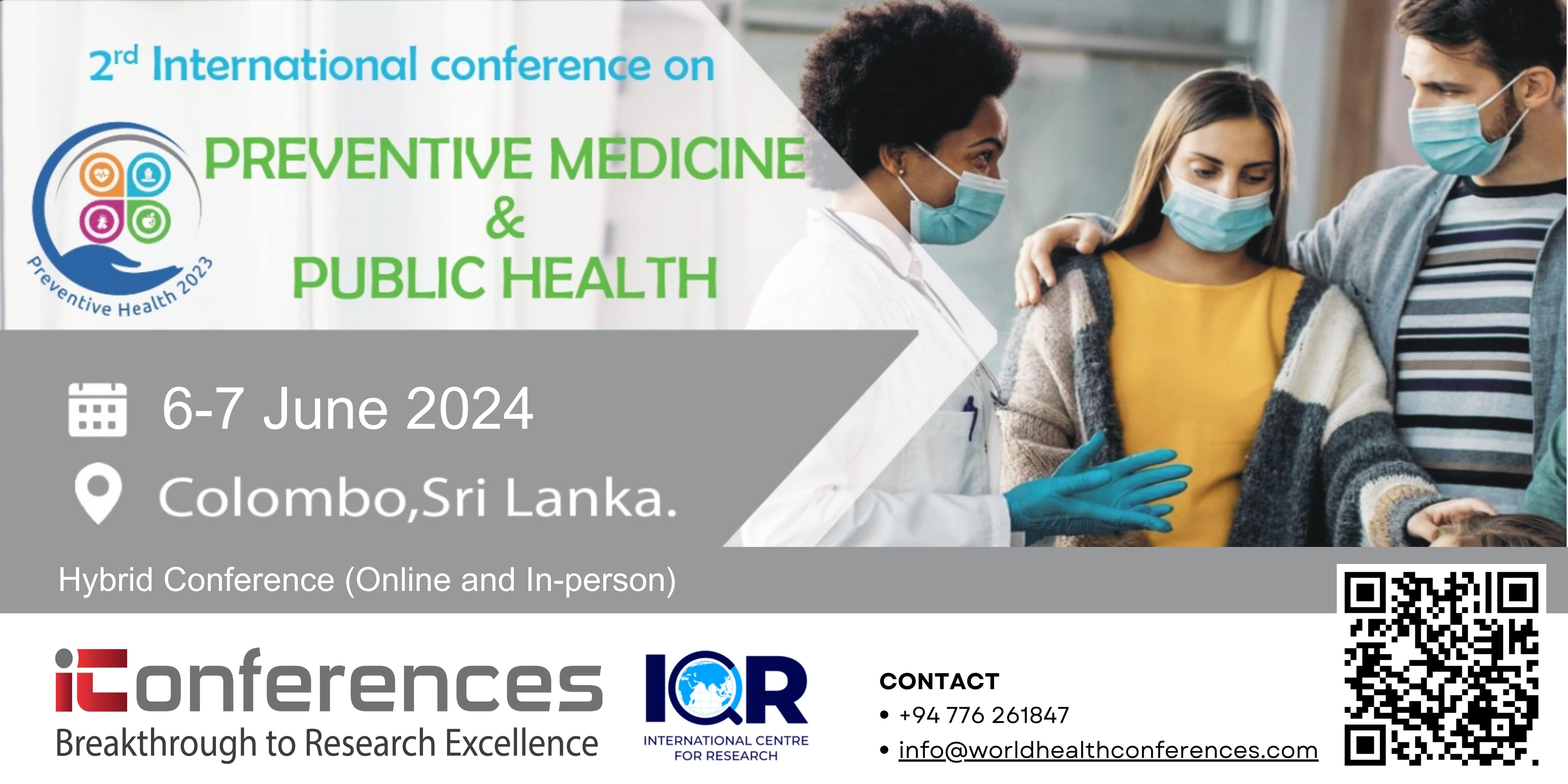 2nd International Conference on Preventive Medicine and Public Health 2024, Colombo, Sri Lanka