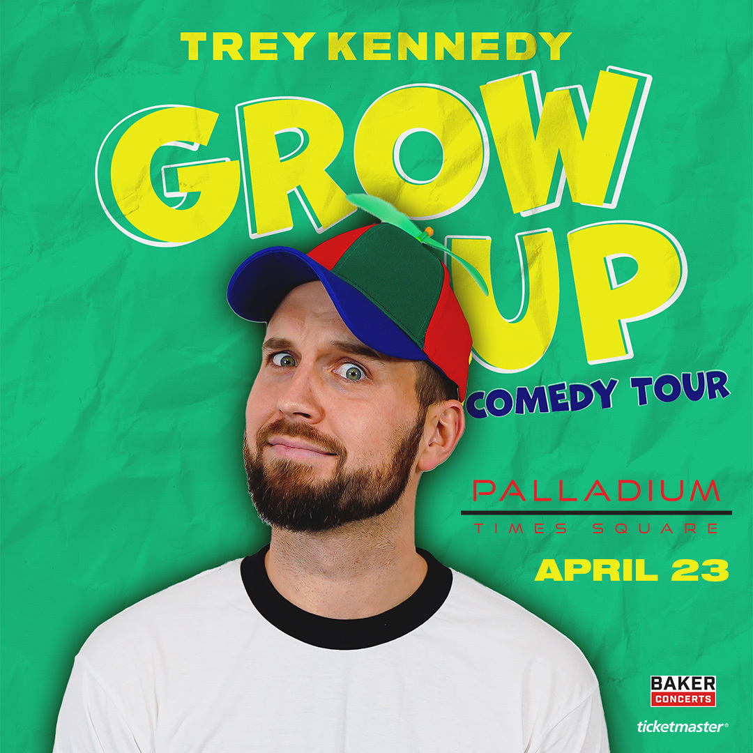 Comedian Trey Kennedy in NYC on April 23, 2024 at Palladium Times Square for Trey Kennedy: Grow Up s, New York, United States